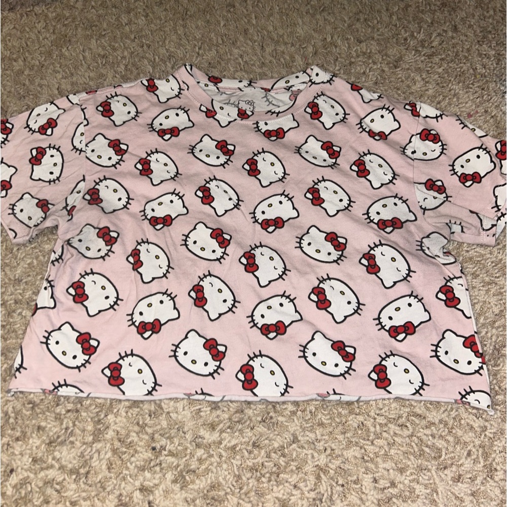 Pink Official Hello Kitty Crop Top